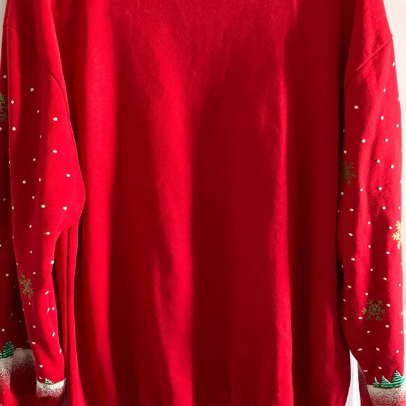 Vintage New with Tags Christmas Sweatshirt Size Large Holiday Town Scene. - Picture 9 of 9